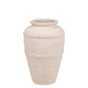 JARRON CERAMICA BEIGE 24x24x40 CM
