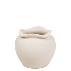 MACETERO CERAMICA BEIGE 23x23x19 CM