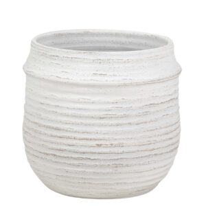 MACETERO CERAMICA BLANCO 34x34x33 CM