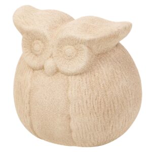 FIGURA BUHO CERAMICA MARRON 21x21x21 CM