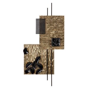 ADORNO PARED METAL DORADO NEGRO 63x5x126 CM