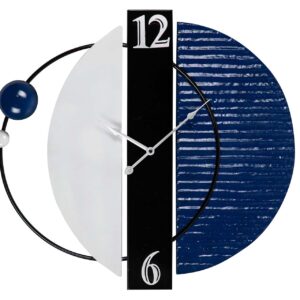 RELOJ PARED METAL AZUL NEGRO 62x6x57 CM