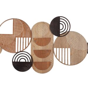 ADORNO PARED METAL MARRON NEGRO 107x3x50 CM