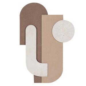 ADORNO PARED METAL MARRON BEIGE 41x2x60 CM