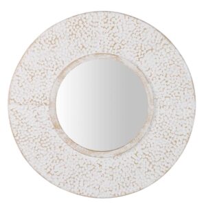 ESPEJO METAL REDONDO BEIGE 85x8x85 CM