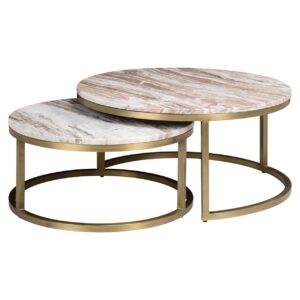 Coffee table Bottega Blush beige (Set of 2) Salontafel