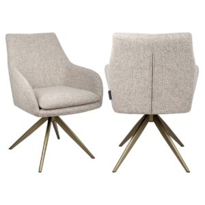 Dining chair Lisonne cayenne brown swivel fire retardant Eetkamerstoel