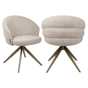 Dining chair Zendaya cayenne brown swivel fire retardant Eetkamerstoel