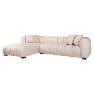 Sofa Novaro cream tweed lounge left fire retardant Bank