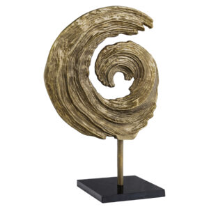 Decorative object Swirl brass antique large Decoratief object