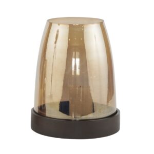 Hurricane light Skye walnut Windlicht