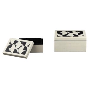 Storage box Flake white (Set of 2) Opbergdoos
