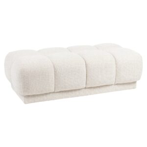Pouffe & Footstool Noah beige blockweave Poef & Voetenbank