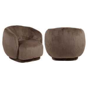Lounge chair Negreslo brown fluffy Lounge stoel