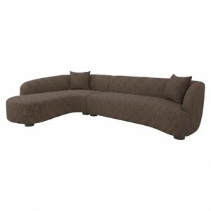 Sofa Pandora brown chunky lounge left Bank