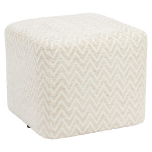Pouffe & Footstool Ciela beige chevron Poef & Voetenbank