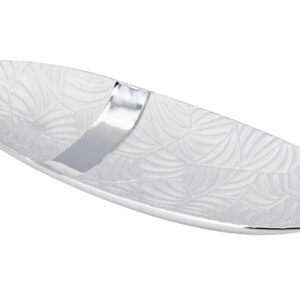 CENTRO DE MESA CERAMICA PLATEADO 34x12x6 CM