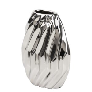 JARRON CERAMICA PLATEADO 14x9x19 CM