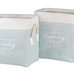 SET 2 CESTOS POLIESTER YUTE 40x30x41 37x27x38 CM