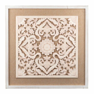 CUADRO TALLA MADERA LINO 80x3x80 CM