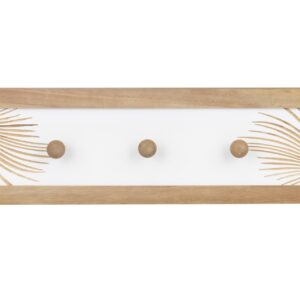 PERCHA PARED 3 GANCHOS MADERA TALLA 52x4x15 CM