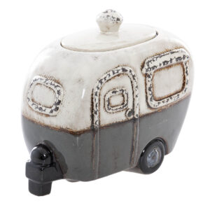 BOMBONERA CARAVANA CERAMICA 23x12x19 CM