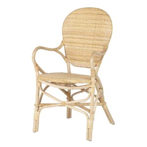 SILLA RATTAN MARRON 60x55x92 CM