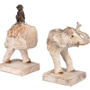 SET 2 SUJETA LIBROS ELEFANTE RESINA 25x10x22 CM