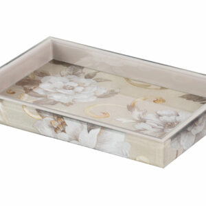 BANDEJA CRISTAL IMPRESION FOIL 26x18x3 CM