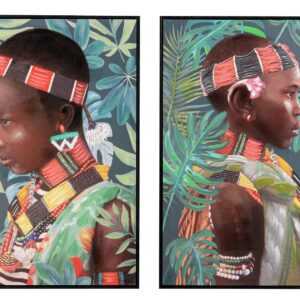 SET 2 CUADROS NIÑOS 80% PINTADO A MANO 60x3,5x90CM