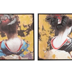 SET 2 CUADROS GEHISA 80% PINTADO MANO 60x4x60 CM