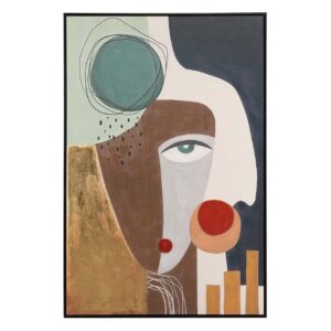 CUADRO CARA CON FOIL MARCO NEGRO 80x4x120 CM