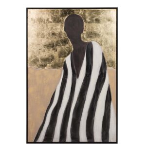 CUADRO SILUETA CON MARCO NEGRO 80x4x120 CM