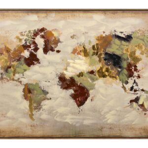 CUADRO MAPA MUNDI CON MARCO 120x3x80 CM