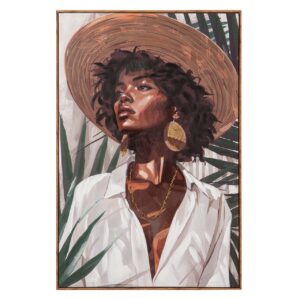 CUADRO MUJER 80% PINTADO A MANO 80x4x120 CM