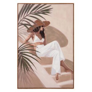 CUADRO MUJER 80% PINTADO A MANO 80x4x120 CM