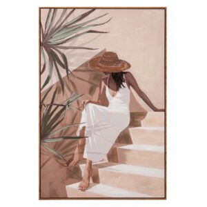 CUADRO MUJER 80% PINTADO A MANO 80x4x120 CM