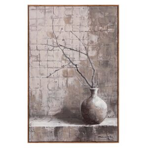 CUADRO JARRON 80% PINTADO A MANO 80x4x120 CM