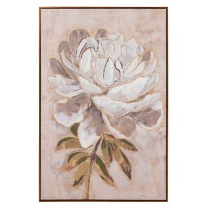 CUADRO FLOR 80% PINTADO A MANO Y FOIL 80x4x120 CM