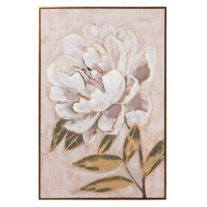 CUADRO FLOR 80% PINTADO A MANO Y FOIL 80x4x120 CM