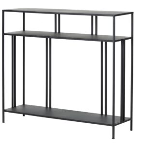 CONSOLA METAL NEGRO 100x30x90 CM