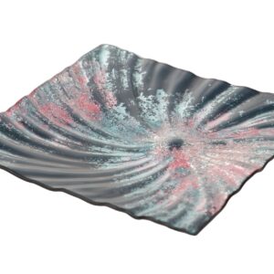 CENTRO DE MESA CRISTAL 25x25x3 CM