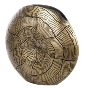 JARRON RESINA DORADO 37x12x35 CM