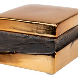 CAJA CERAMICA CUADRADA DORADA 10x10x7 CM