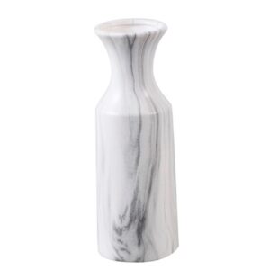 JARRON CERAMICA BLANCO GRIS 10x10x25 CM