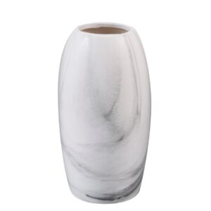 JARRON CERAMICA BLANCO GRIS 11x11x21 CM