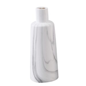 JARRON CERAMICA BLANCO GRIS 10x10x25 CM