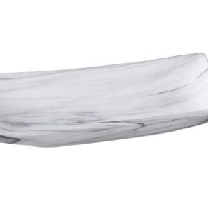 CENTRO DE MESA CERAMICA BLANCO GRIS 38x18x5 CM