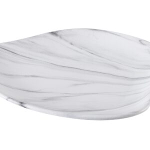 CENTRO DE MESA CERAMICA BLANCO GRIS 36x24x4 CM