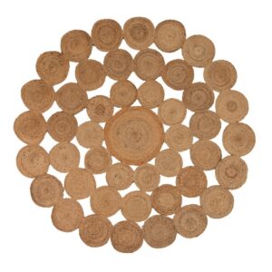 ALFOMBRA YUTE MARRON 200X200 CM